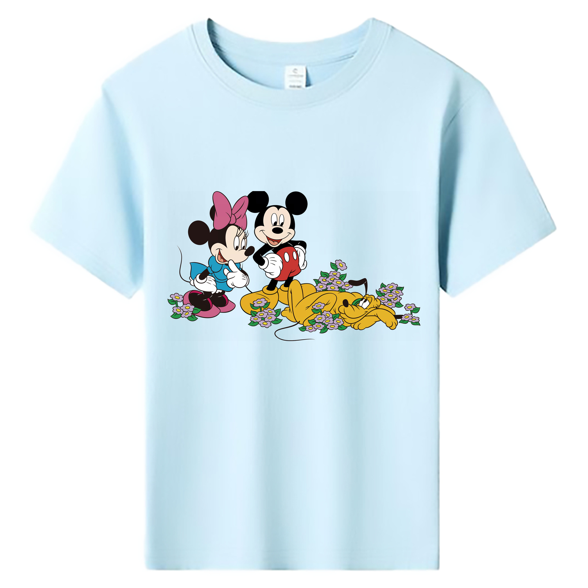 （画像用） ミッキーマウス Mickey Mouse 綿100％キッズTシャツ（フロントプリント）